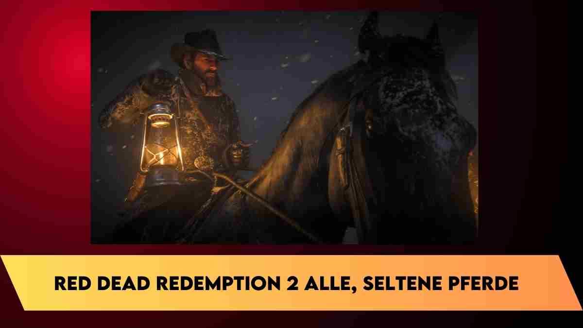 Red Dead Redemption 2 alle pferde