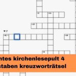 Erhöhtes kirchenlesepult 4 buchstaben kreuzworträtsel