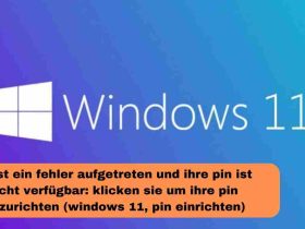 Es ist ein fehler aufgetreten und ihre pin ist nicht verfügbar