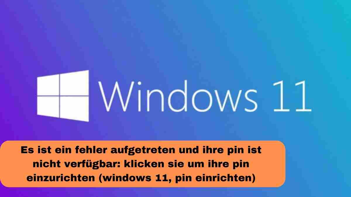 Es ist ein fehler aufgetreten und ihre pin ist nicht verfügbar
