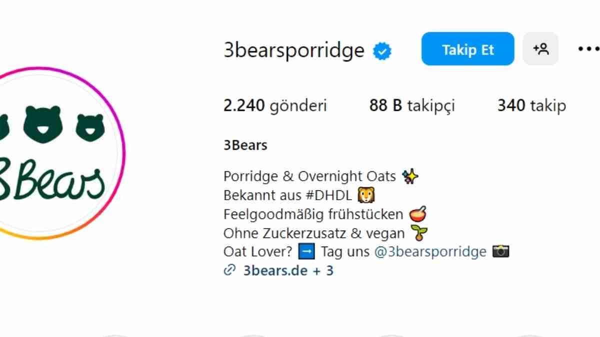 3Bears rabattcode Instagram