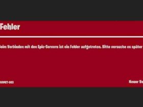Beim verbinden mit den epic servern ist ein fehler aufgetreten