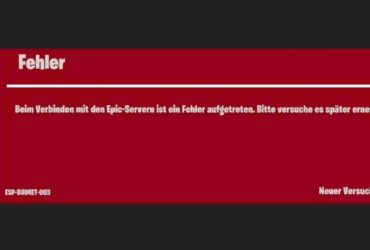 Beim verbinden mit den epic servern ist ein fehler aufgetreten
