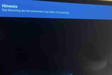 Das streaming des fernsehsenders hat leider nicht geklappt