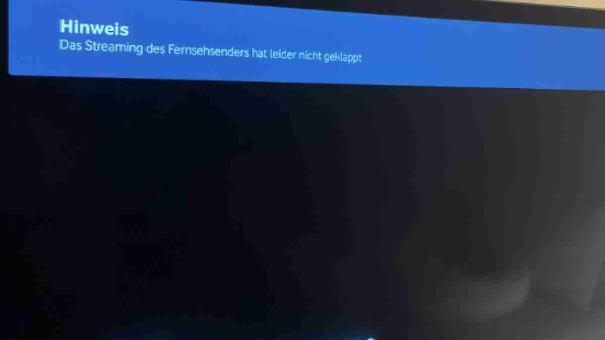 Das streaming des fernsehsenders hat leider nicht geklappt