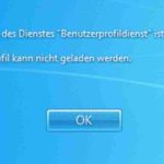 Fehler bei der anmeldung des diensts benutzerprofildienst