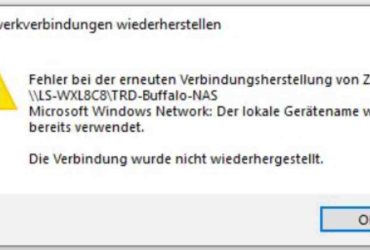 Fehler bei der erneuten verbindungsherstellung der lokale gerätename wird bereits verwendet