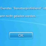 Fehler Bei Der Anmeldung Des Diensts Benutzerprofildienst