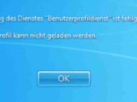 Fehler Bei Der Anmeldung Des Diensts Benutzerprofildienst
