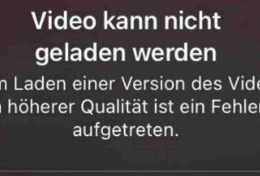 Beim laden einer version des fotos in höherer qualität ist ein fehler aufgetreten