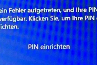 Es ist ein fehler aufgetreten und ihre pin ist nicht verfügbar