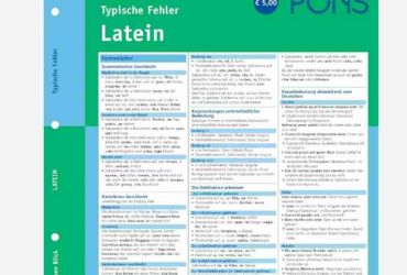 Fehler Versehen Schnitzer Latein